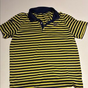 Men’s Adidas Striped Golf Shirt with St. Louis Blues Logo